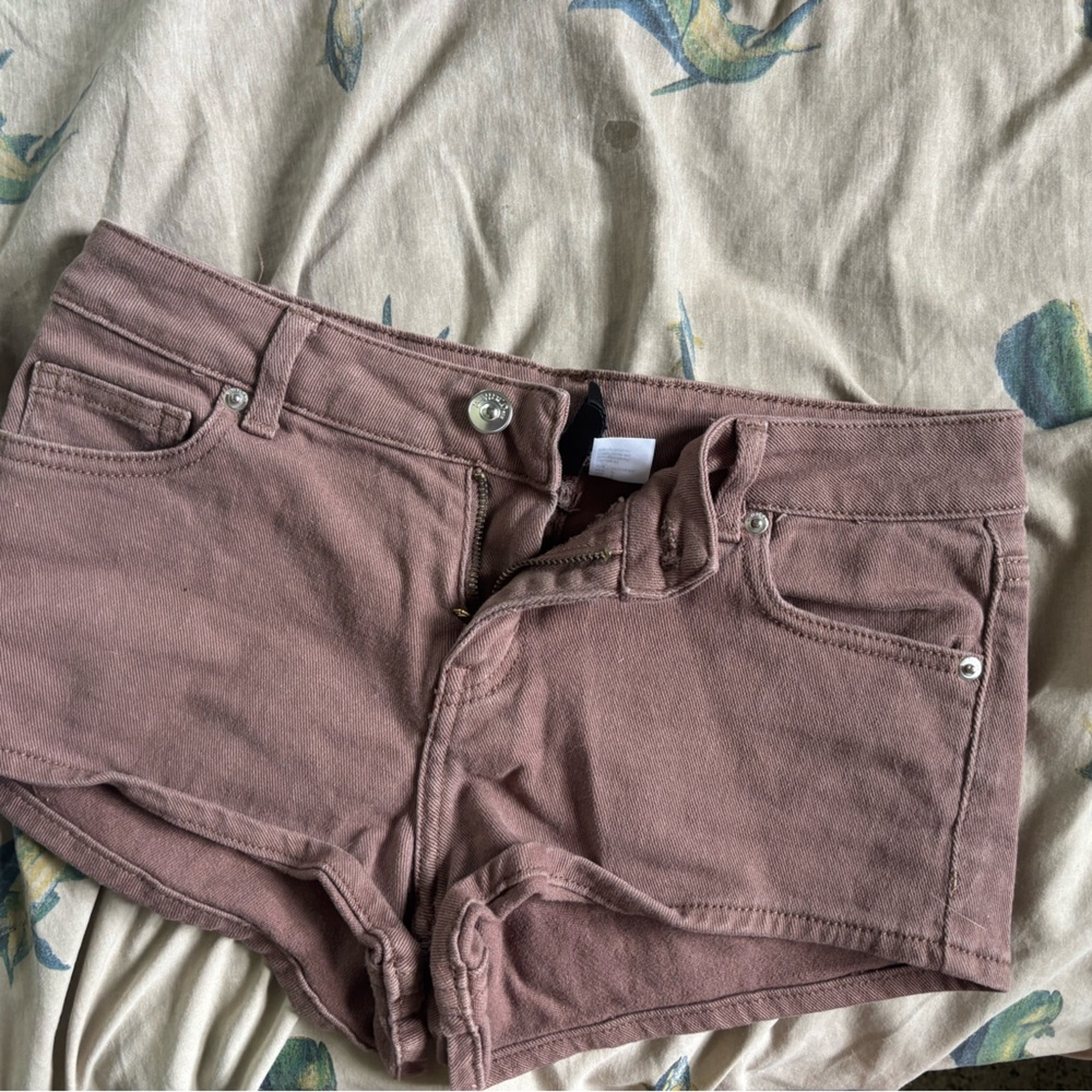 Divided Mauve Jean Shorts